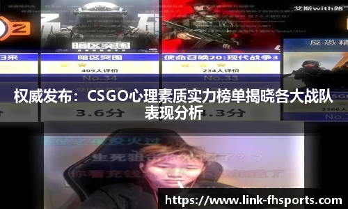 权威发布：CSGO心理素质实力榜单揭晓各大战队表现分析